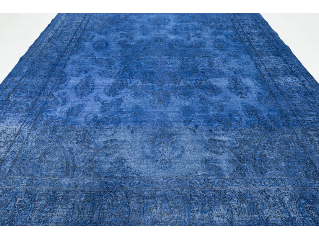 Vintage Overdyed Wool Rug 10 X 13
