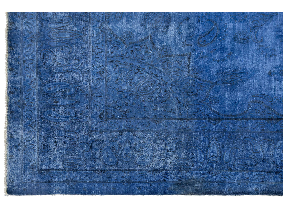 Vintage Overdyed Wool Rug 10 X 13