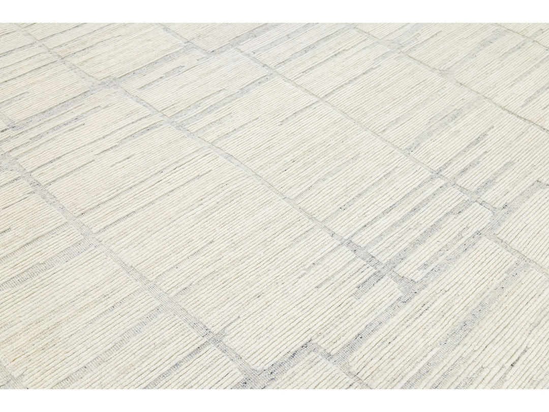 Modern Moroccan Wool Rug 8 X 10