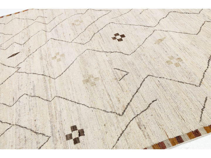 Modern Moroccan Wool Rug 8 X 10