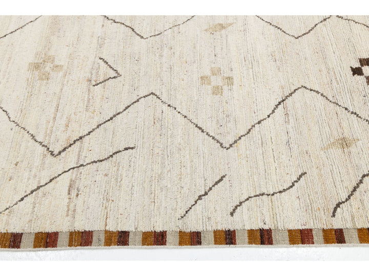 Modern Moroccan Wool Rug 8 X 10