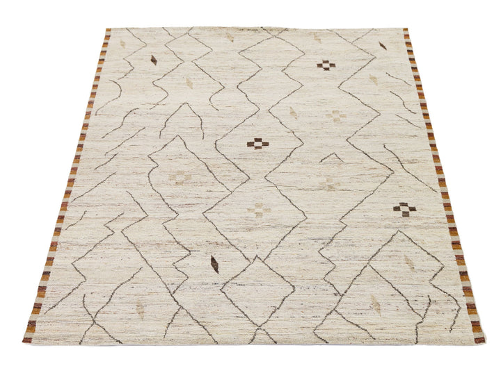 Modern Moroccan Wool Rug 8 X 10