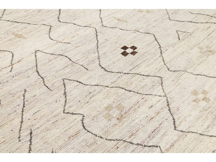 Modern Moroccan Wool Rug 8 X 10