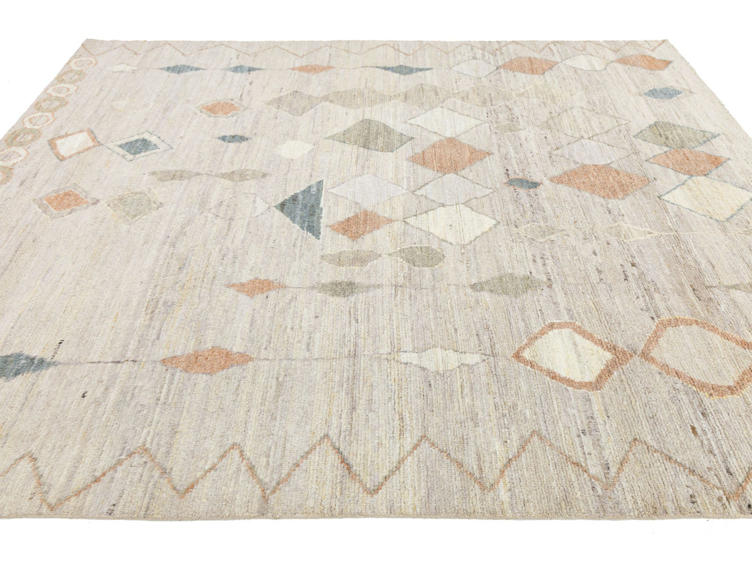 Modern Moroccan Wool Rug 8 X 10