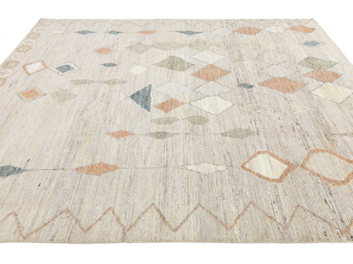 Modern Moroccan Wool Rug 8 X 10