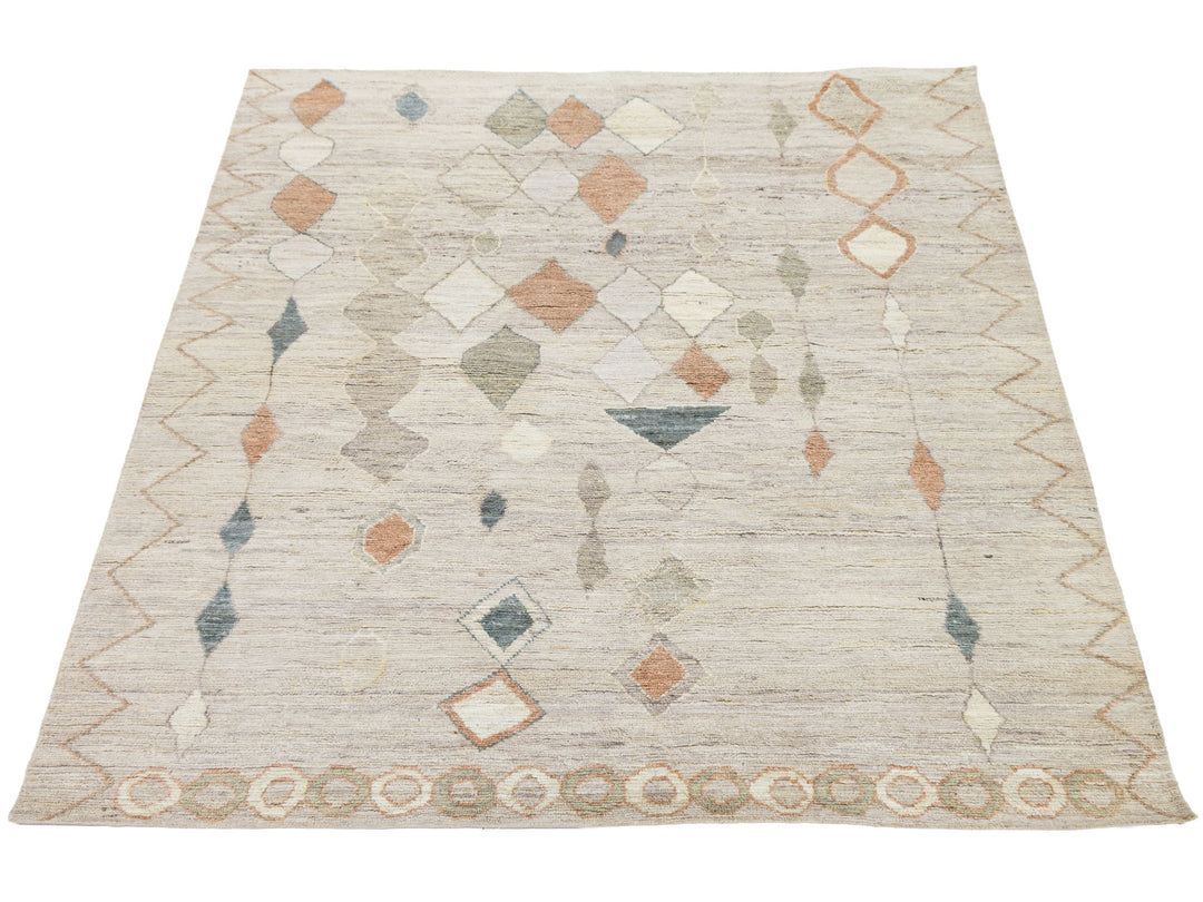 Modern Moroccan Wool Rug 8 X 10