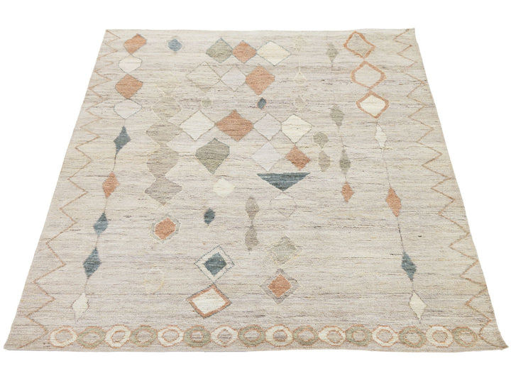 Modern Moroccan Wool Rug 8 X 10