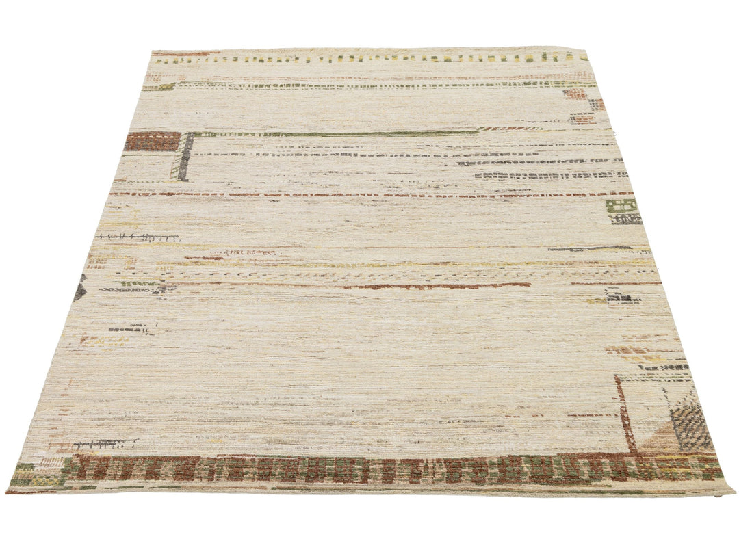Modern Moroccan Wool Rug 8 X 10