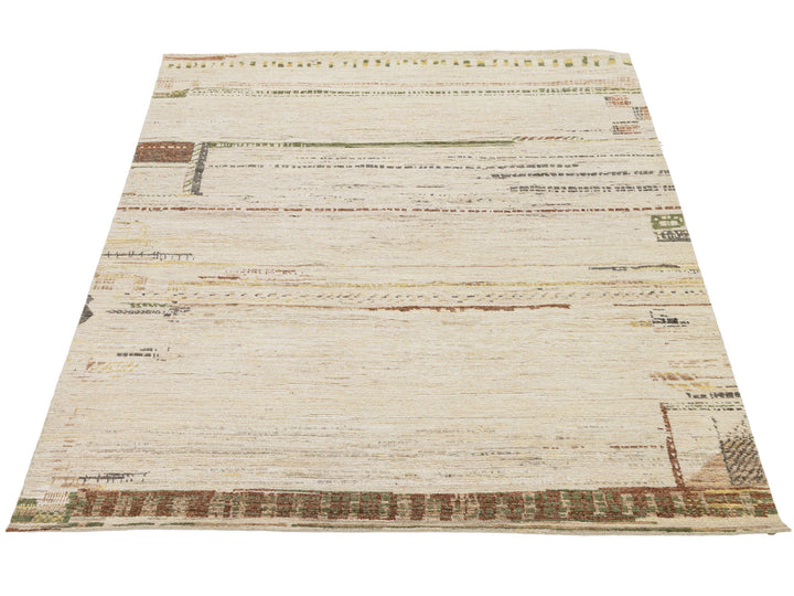 Modern Moroccan Wool Rug 8 X 10