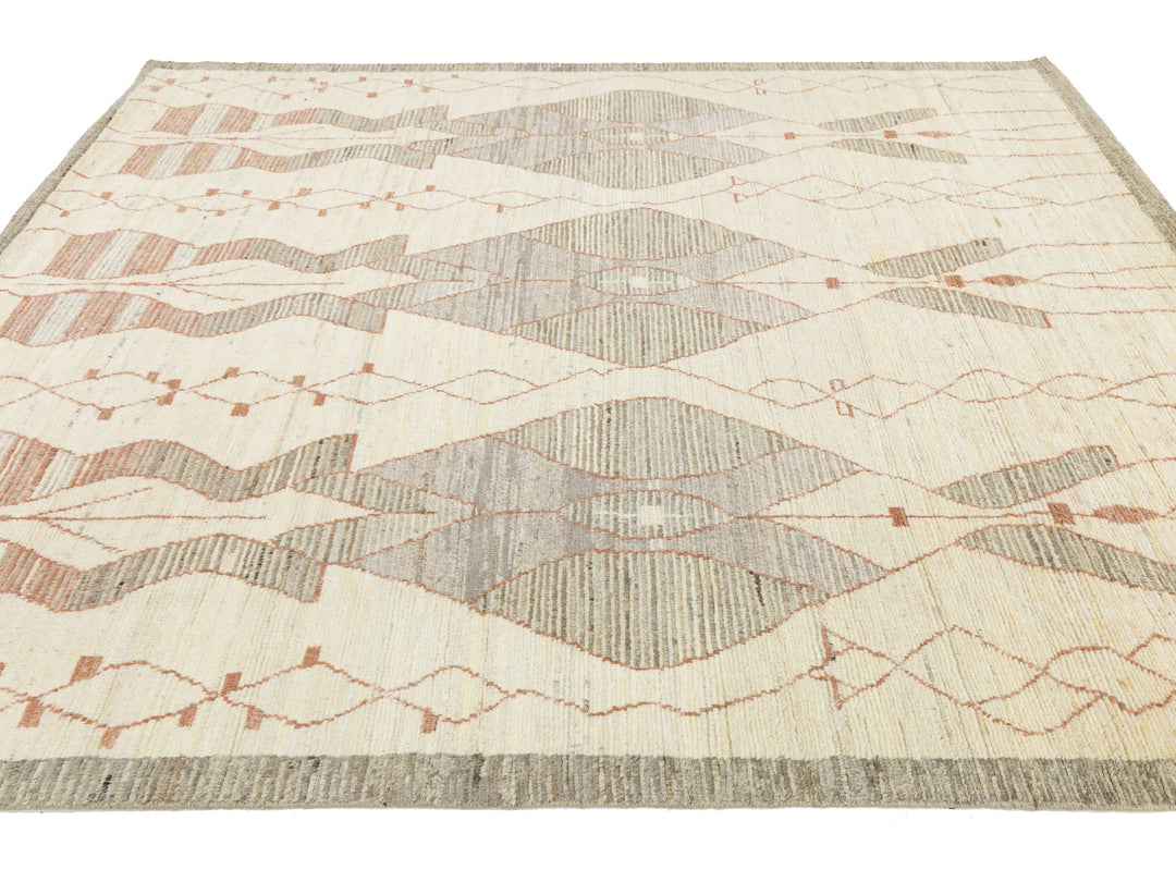 Modern Moroccan Wool Rug 8 X 10