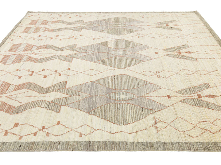 Modern Moroccan Wool Rug 8 X 10