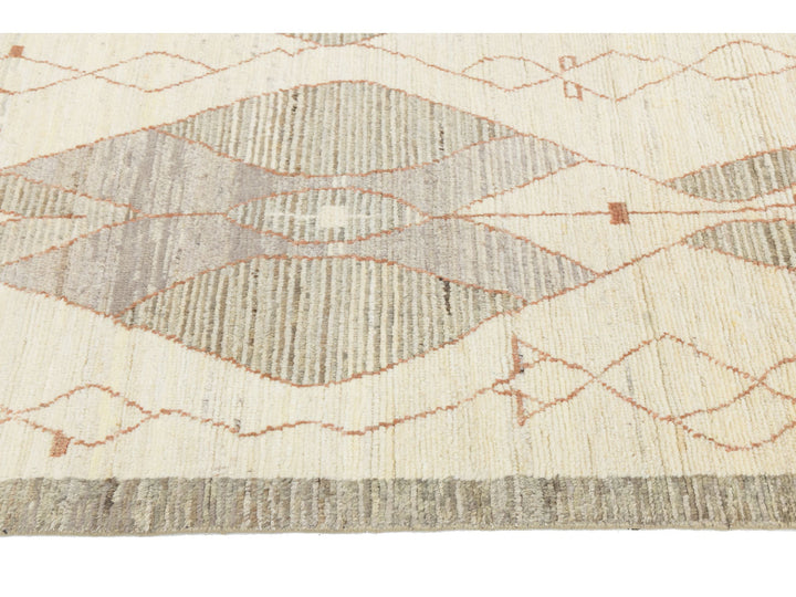 Modern Moroccan Wool Rug 8 X 10