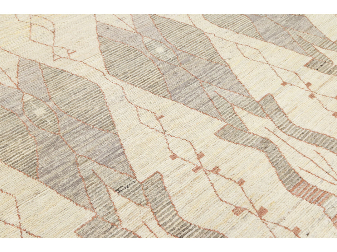 Modern Moroccan Wool Rug 8 X 10