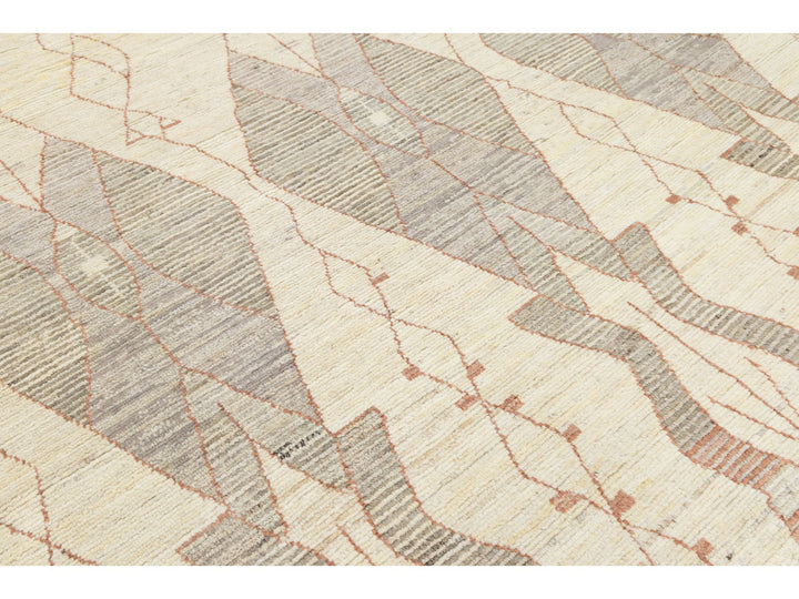Modern Moroccan Wool Rug 8 X 10