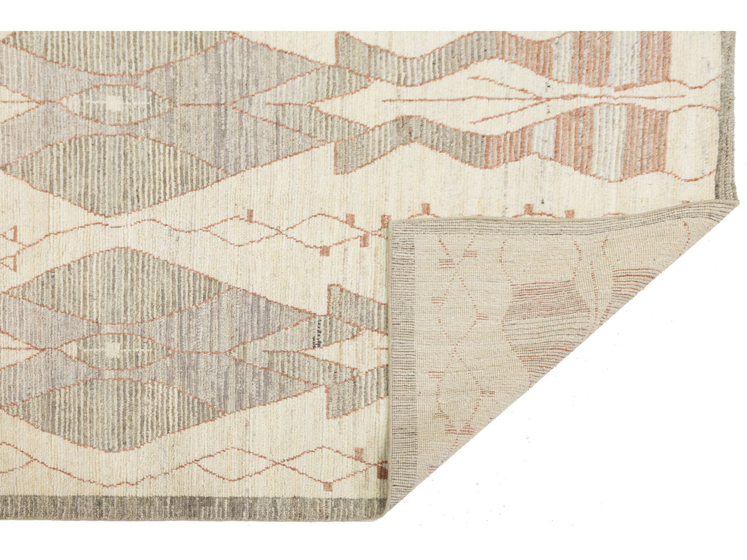 Modern Moroccan Wool Rug 8 X 10