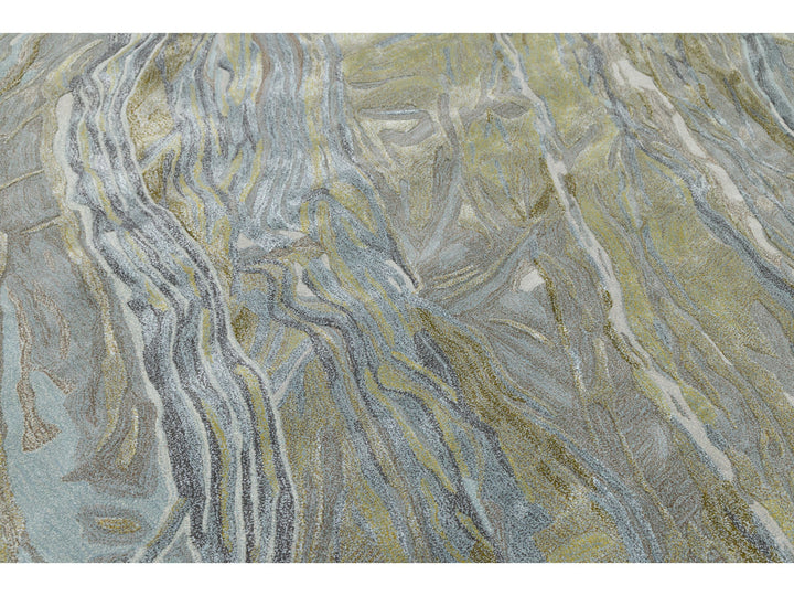 Modern Wool and Silk Rug 8 X 10