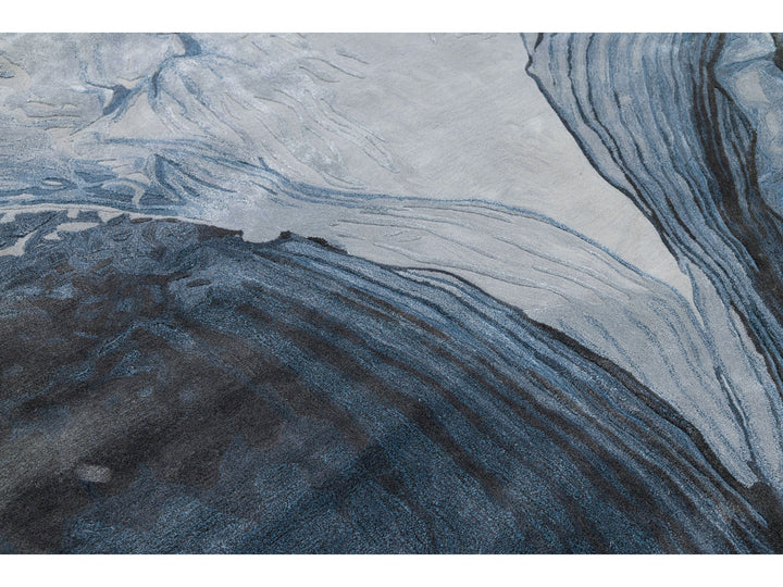 Modern Wool and Silk Rug 8 X 10