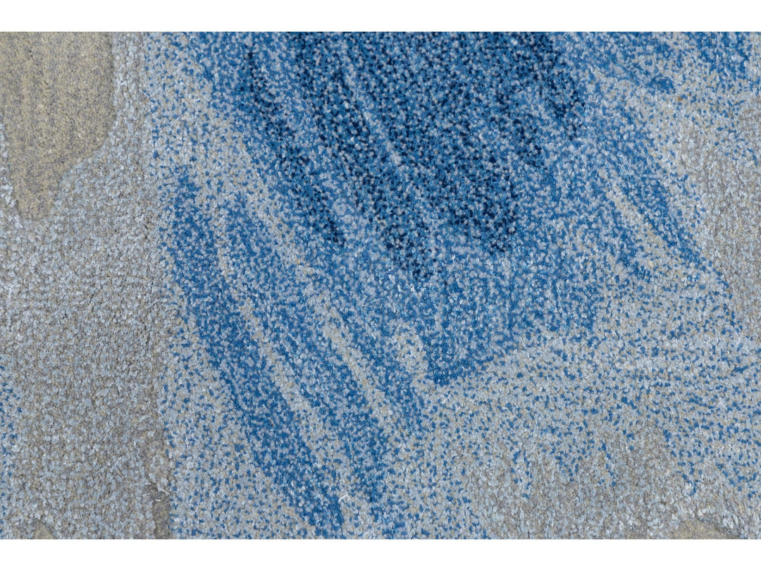 Modern Wool and Silk Rug 8 X 10