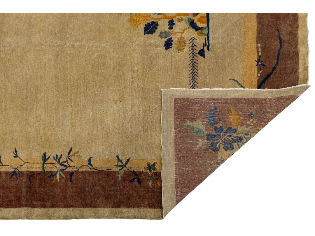 Antique Art Deco Chinese Rug 9 X 11
