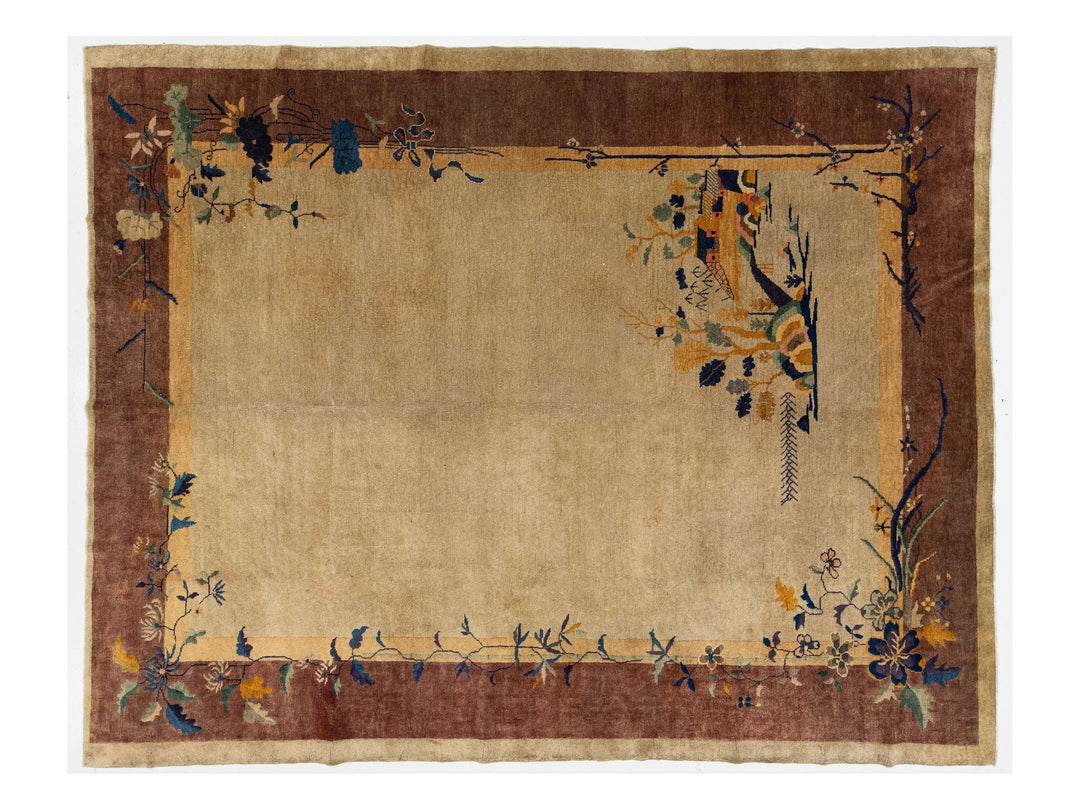 Antique Art Deco Chinese Rug 9 X 11