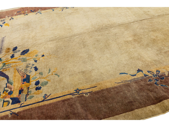 Antique Art Deco Chinese Rug 9 X 11