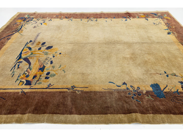Antique Art Deco Chinese Rug 9 X 11
