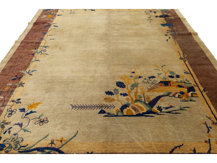 Antique Art Deco Chinese Rug 9 X 11