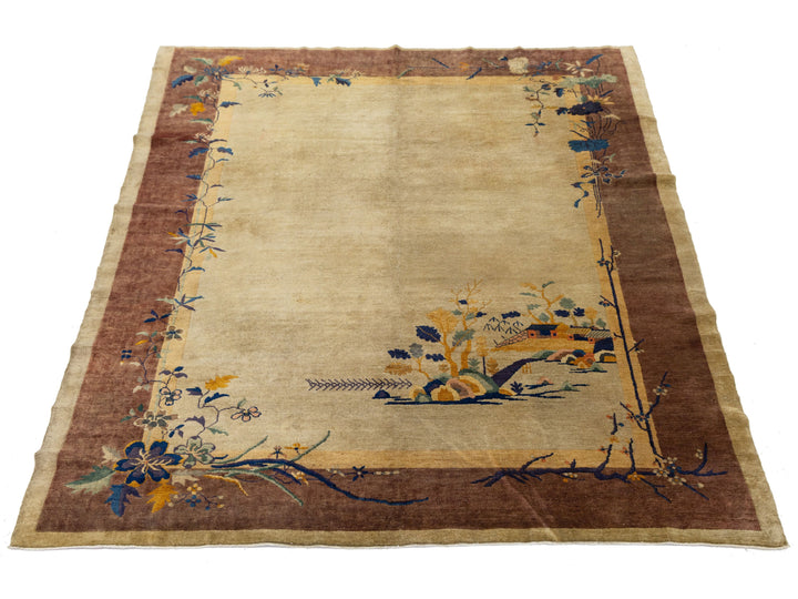 Antique Art Deco Chinese Rug 9 X 11