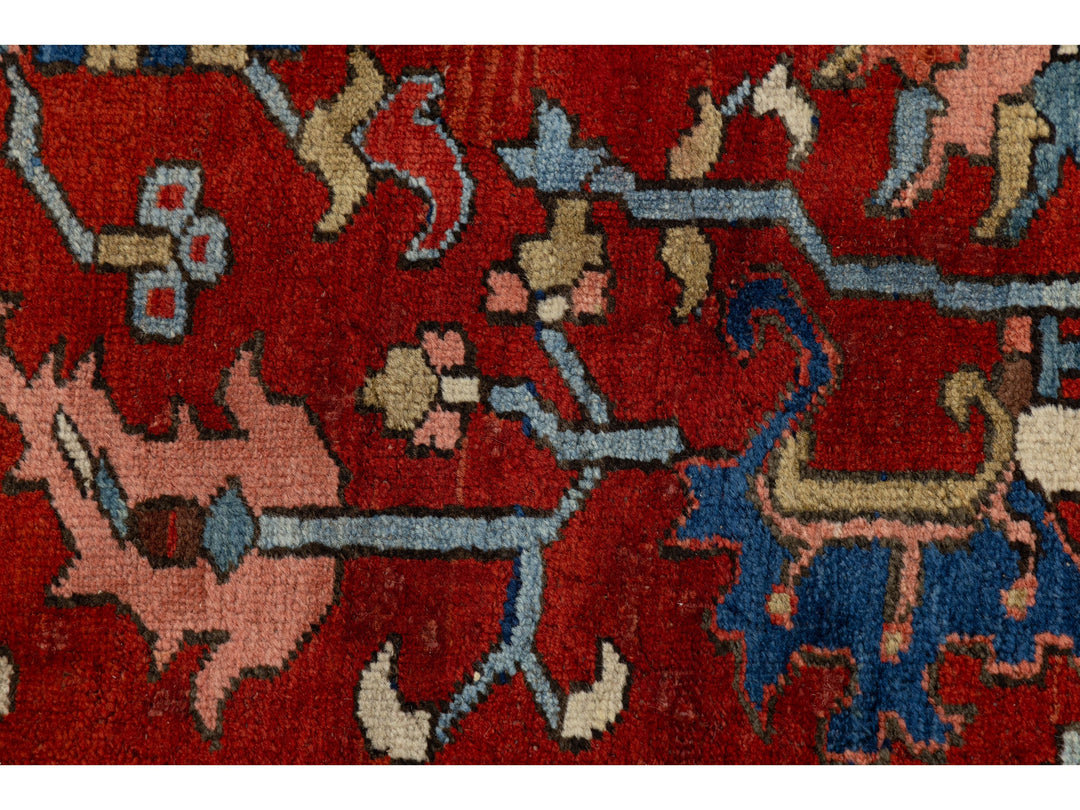 Antique Persian Serapi Wool Rug 9 X 14