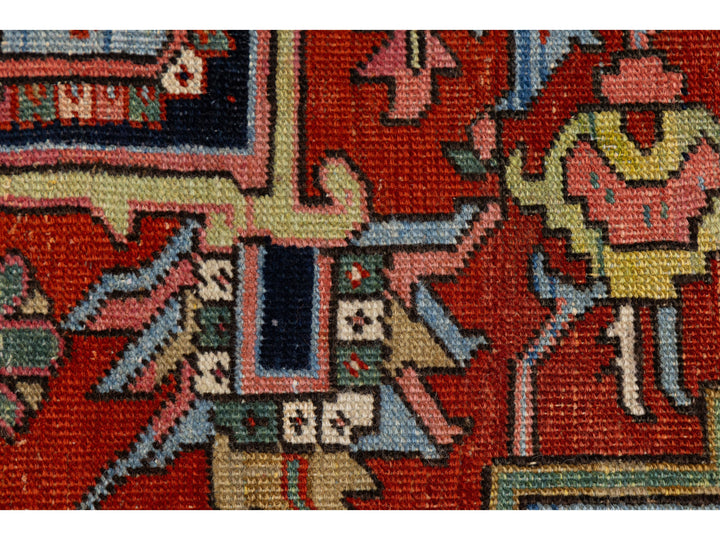 Antique Heriz Wool Rug 8 X 11