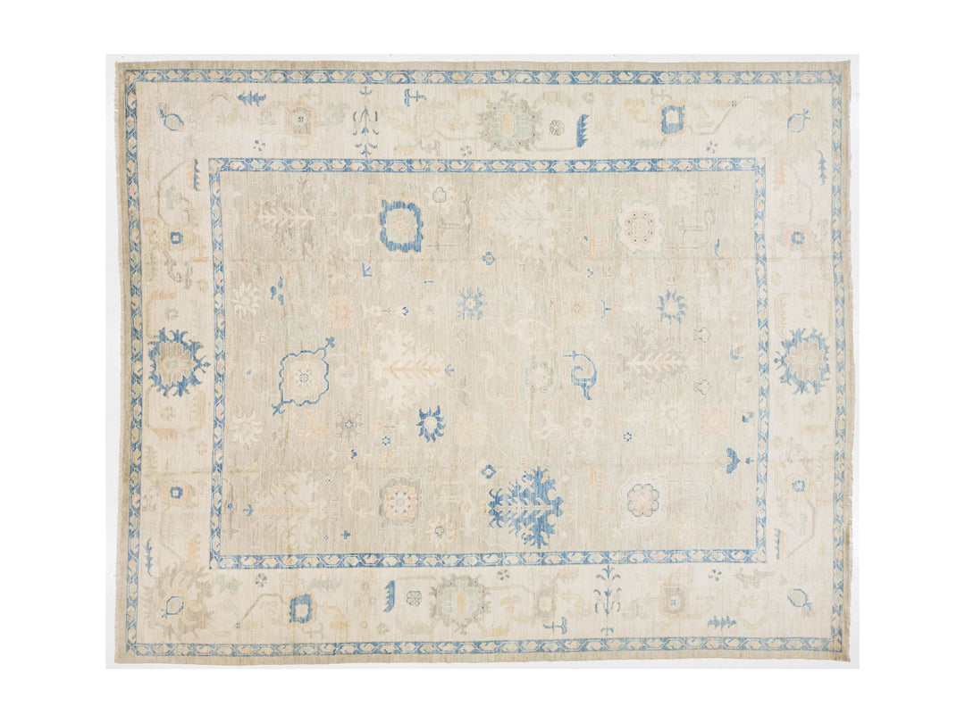 Modern Oushak Wool Rug 12 X 15