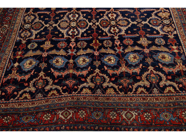 Antique Persian Bidjar Wool Rug 8 X 11