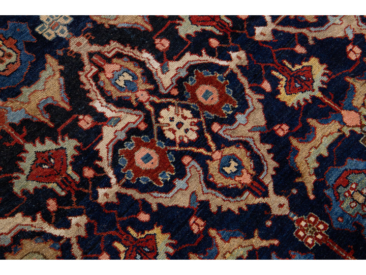 Antique Persian Bidjar Wool Rug 8 X 11