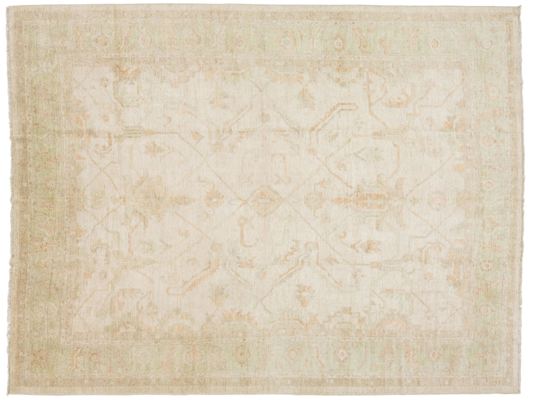 Modern Oushak Wool Rug 12 X 15