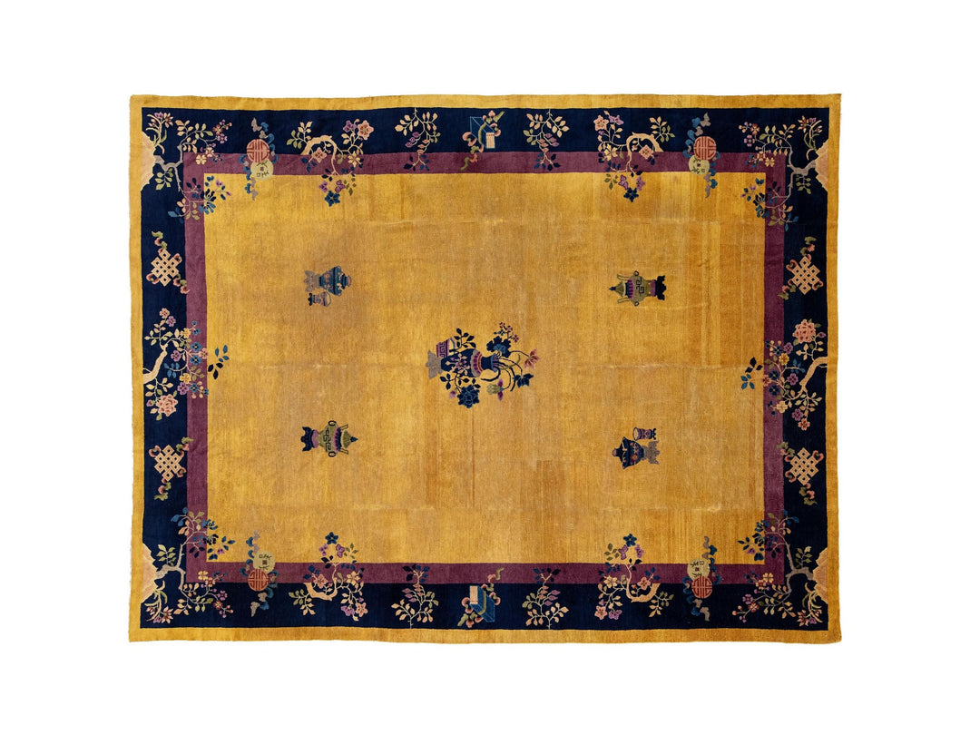 Antique Art Deco Chinese Rug 9 X 12