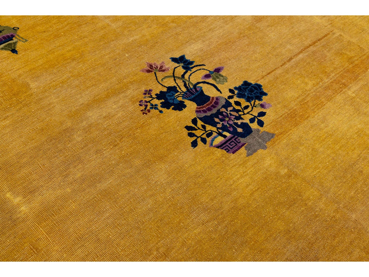 Antique Art Deco Chinese Rug 9 X 12