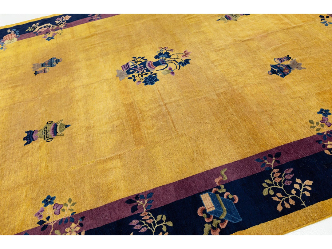 Antique Art Deco Chinese Rug 9 X 12