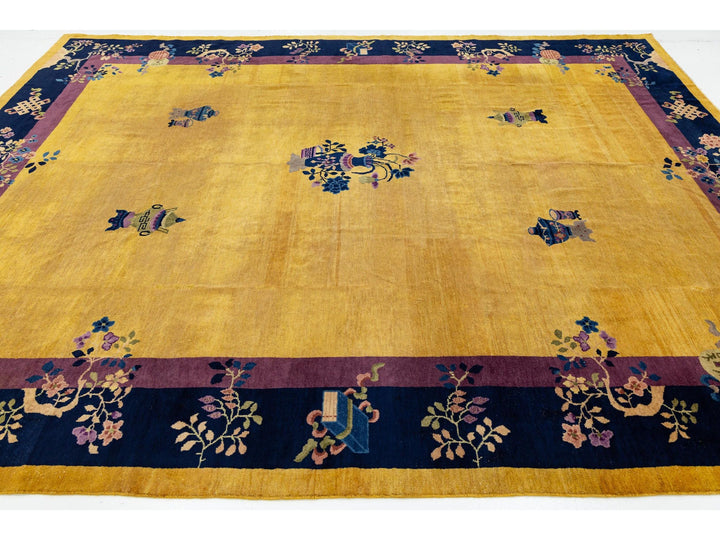 Antique Art Deco Chinese Rug 9 X 12
