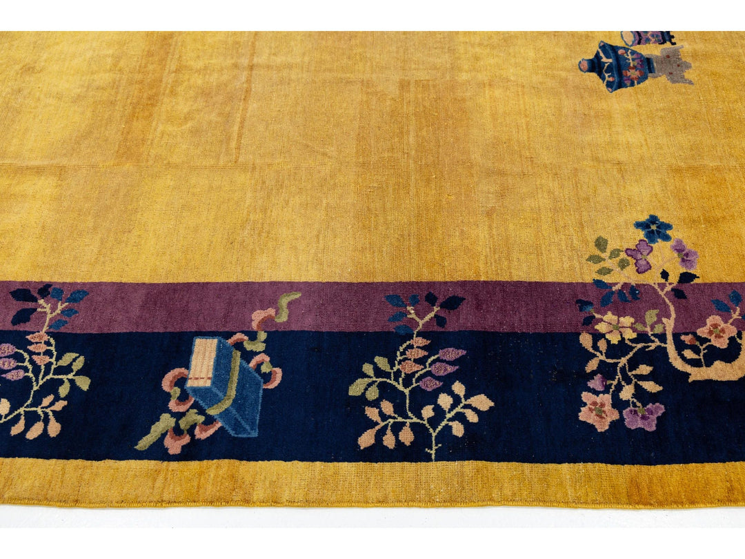 Antique Art Deco Chinese Rug 9 X 12