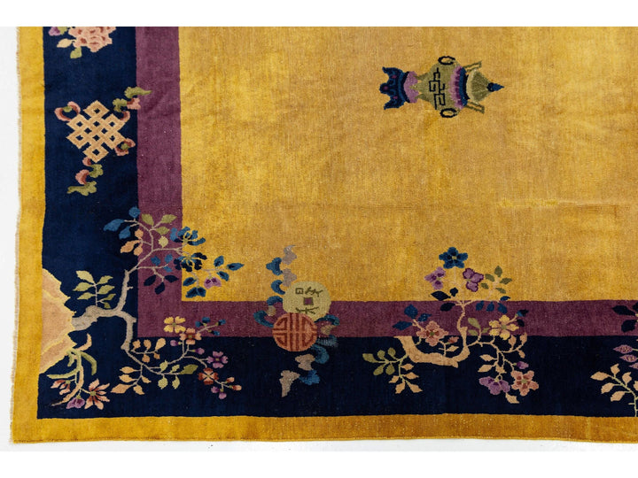 Antique Art Deco Chinese Rug 9 X 12