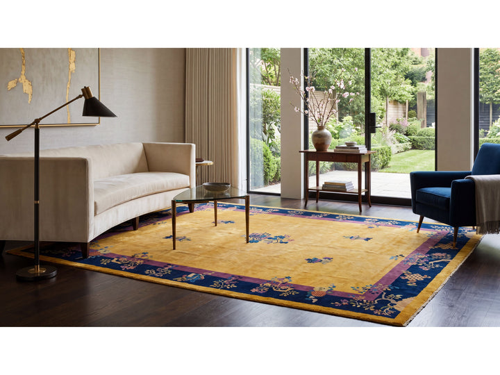 Antique Art Deco Chinese Rug 9 X 12