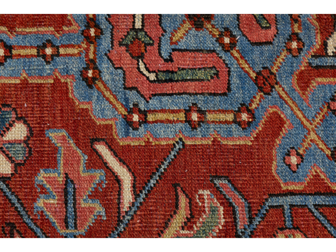 Antique Persian Heriz Wool Rug 11 X 18
