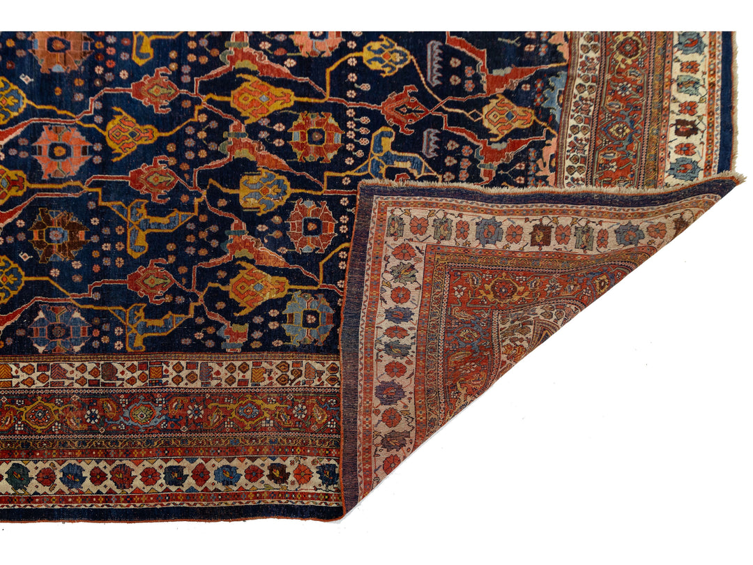 Antique Persian Bidjar Wool Rug 12 X 18