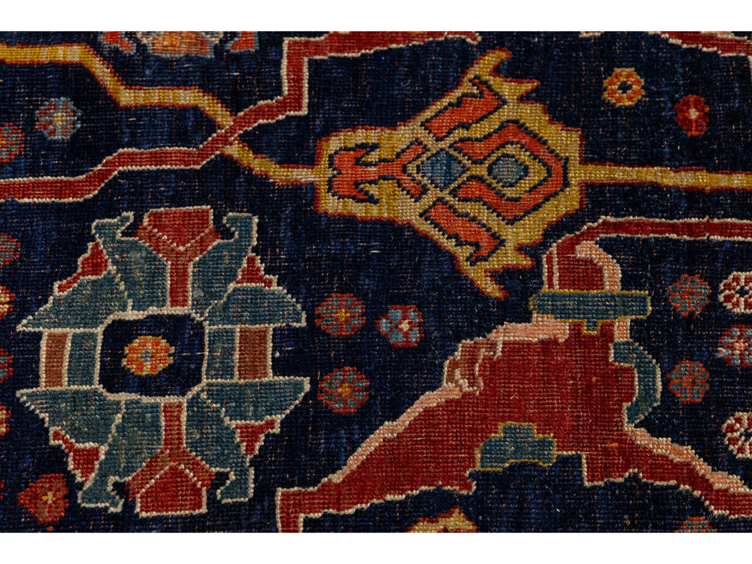 Antique Persian Bidjar Wool Rug 12 X 18