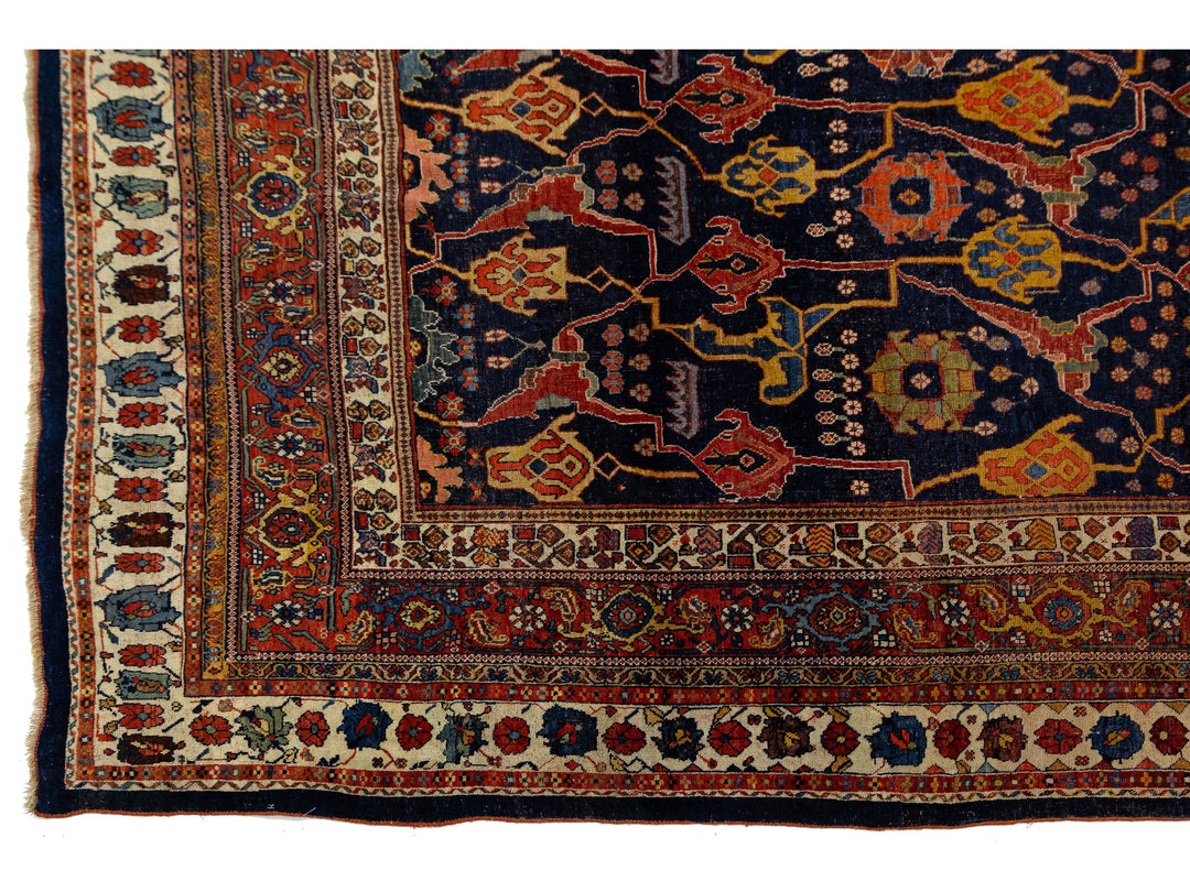 Antique Persian Bidjar Wool Rug 12 X 18