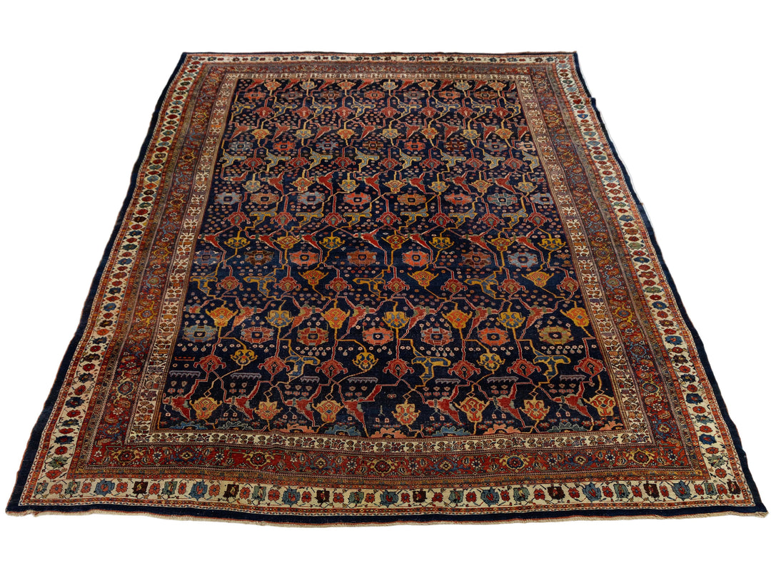 Antique Persian Bidjar Wool Rug 12 X 18