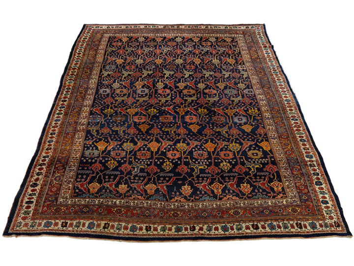 Antique Persian Bidjar Wool Rug 12 X 18