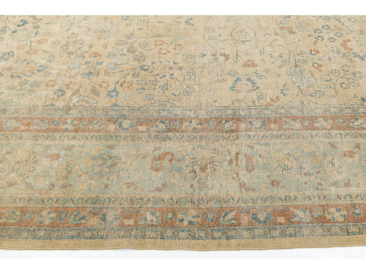 Antique Persian Mashad Wool Rug 10 X 17