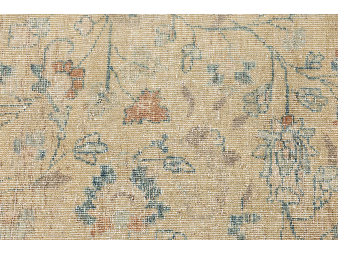 Antique Persian Mashad Wool Rug 10 X 17