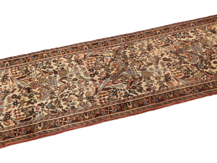 Antique Hamadan Wool Runner 2 X 19